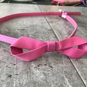 Lilly Pulitzer Bright Pink Thin Bow Belt Size XS/S
